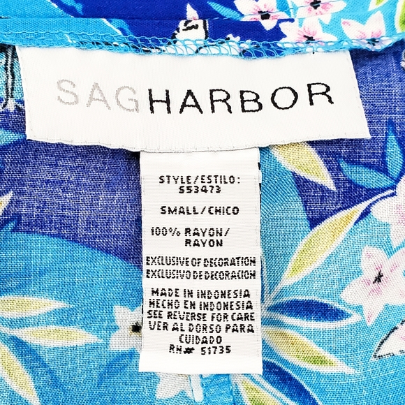 Sag Harbor Blue Floral Flowy Midi Skirt Size Small - Picture 7 of 8